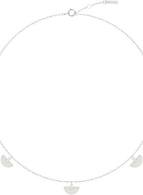 DOVETAIL卯时珠宝折扇系列mini燕尾榫925银银色饰面白玉项链礼物