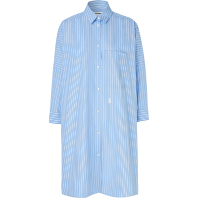 Jil Sander春夏女士条纹棉质府绸衬衫