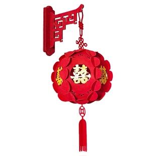 结婚喜字灯笼婚房装饰立体镂空大红花球挂饰婚礼布置喜庆吊顶挂件