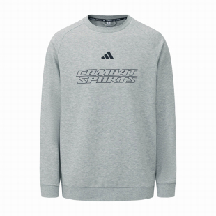 adidas阿迪达斯灰黑色圆领运动卫衣休闲套头衫男士春季打底衫正品