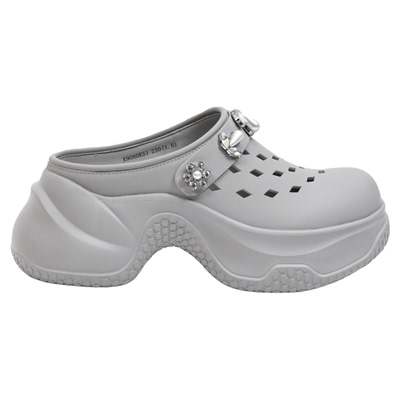 UDV洞洞鞋女2025春夏新款真皮厚底女拖鞋外穿镂空包头拖鞋沙滩鞋