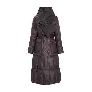 IDPAN安哥拉红鹅绒服羽绒服女士冬季新款通勤爆款长款外套