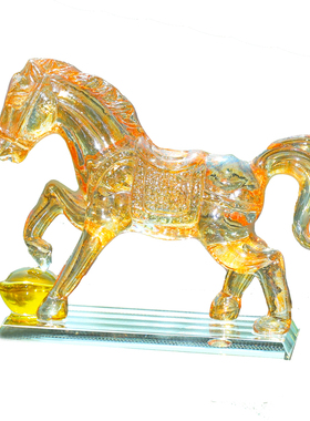 水晶生肖书房柜台开业招財摆件