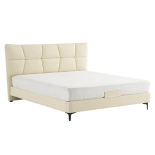 掌上明珠家具头层牛皮真皮双人床简约轻奢主卧室 高端大气肌肉床