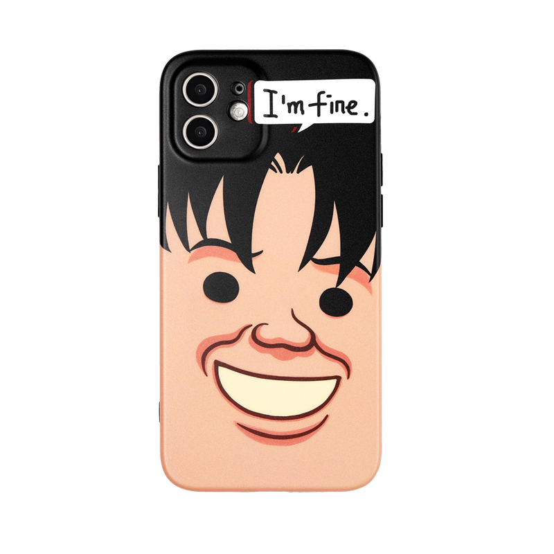 LIVECASE原创可爱大脸苹果12手机壳适用IPhone13ProMax磨砂11软14
