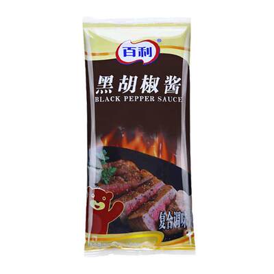 百利黑胡椒酱1kg西餐牛排蘸酱