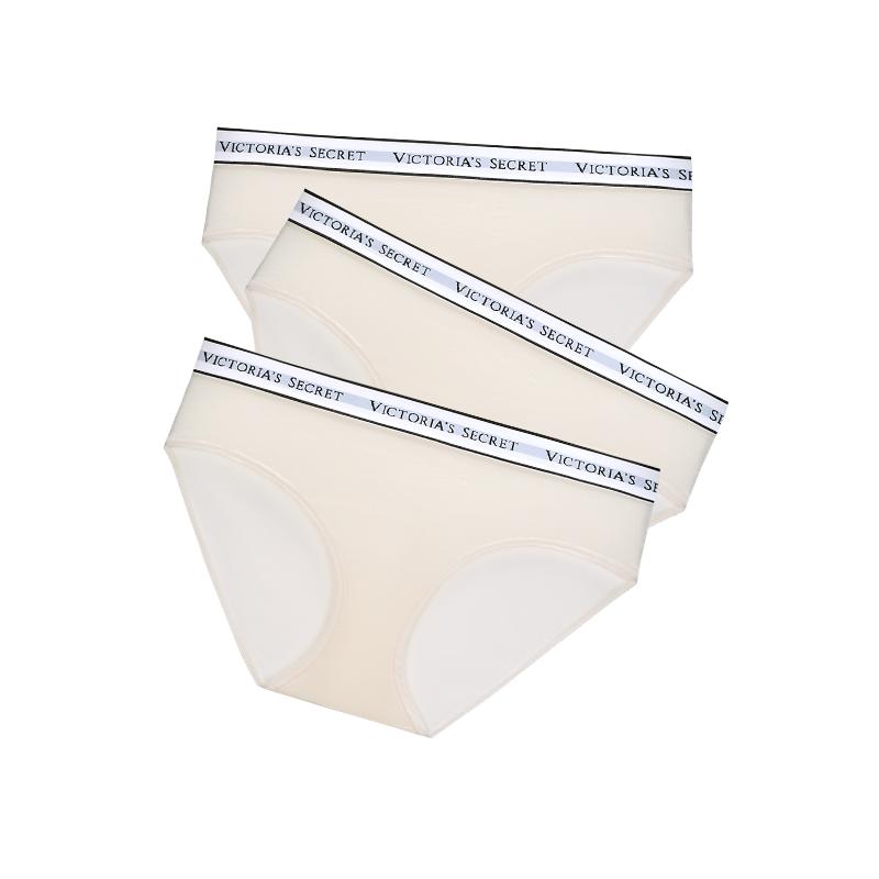 5件248|维密时尚舒适棉质内裤LOGO字母腰带中腰性感三角裤女25秋