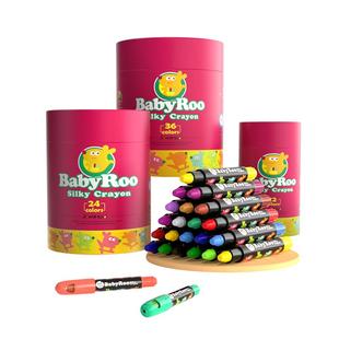 美乐童年炫彩棒可水洗旋转蜡笔不脏手安全学生儿童绘画套装彩色彩笔水溶性大容量幼儿园涂鸦填色笔旋转油画棒