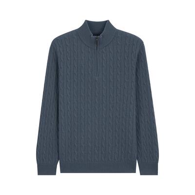 MindBridge半拉链立领羊毛衫