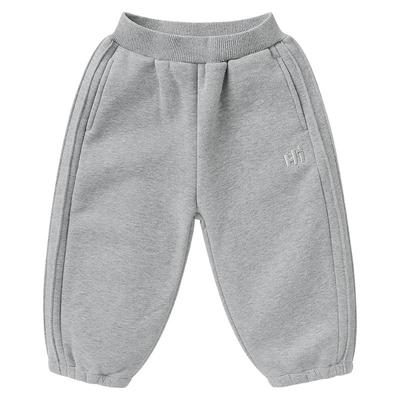 右欧男童女童加绒运动裤加厚