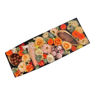 太熙水果礼盒大号过冬四件套礼盒抖音透明长方形大号玫瑰包装盒