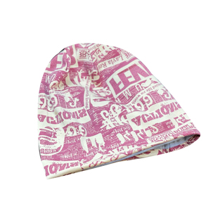 小姚自留敲爱的宝藏款!摩登年代怀旧报纸风格懒人头巾帽堆堆帽子