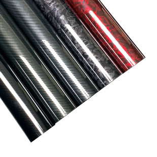碳纤维贴纸汽车改色膜车膜锻造PET内饰中控车顶亮黑钢琴黑色贴膜