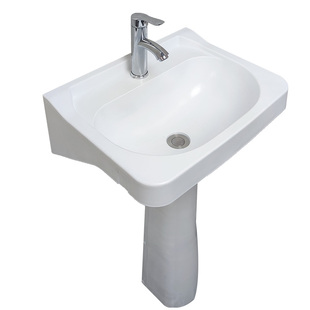 立柱洗手盆塑料洗脸盆简易洗面盆落地式小卫生间洗漱台临时洗手池