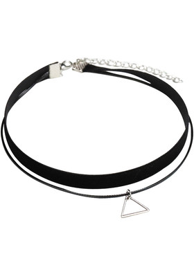 项链三角形女天鹅绒原宿chocker