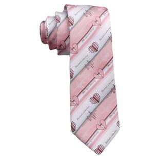 原创设计粉色心跳刺绣领带7CM百搭JK女学生制服配件小物手打礼物