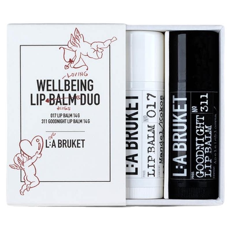 L:A BRUKET唇部护理二重奏 润唇膏套装礼盒滋润礼物