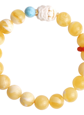 心斋堂蜜蜡美人鱼手串