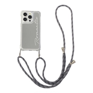 新款补妆镜面适用iphone17手机壳四角可挂多色挂绳苹果13promax可调节挂绳12Pro斜挎14max小清新简约11保护套