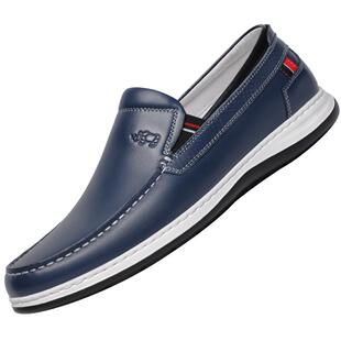 VOLO犀牛高级豆豆鞋男款一脚蹬痞帅懒人鞋乐福鞋新款男鞋羊皮透气