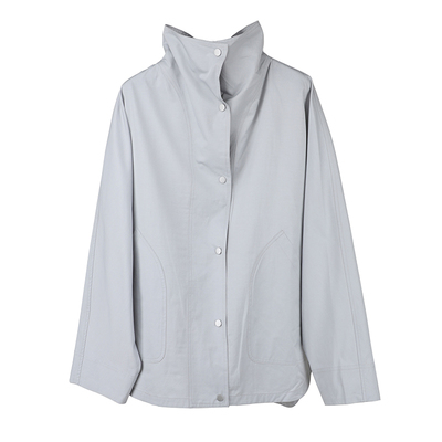 NOON宽松开衫连肩长袖风衣