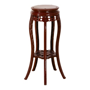 中式仿古花盆架双层古典塑料防腐花架客厅室内鱼缸摆件单个置物架