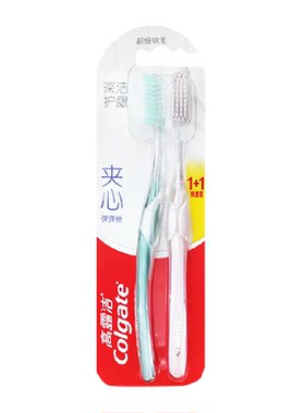 高露洁双核深洁软毛牙刷2支