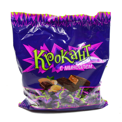 俄罗斯紫皮糖KDV杏仁巧克力整箱