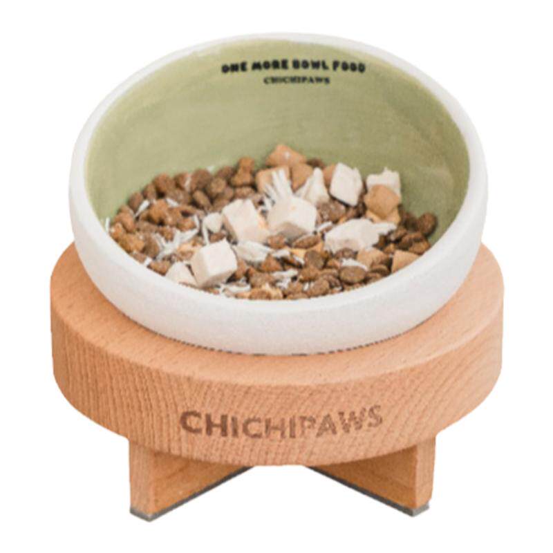 7F Meow泡芙陶瓷猫碗宠物猫食盆猫咪喝水碗狗碗狗盆增高猫狗碗架