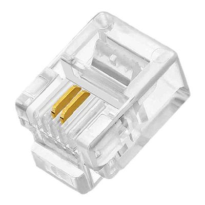 浙飞纯铜6P2C水晶头电话线头子