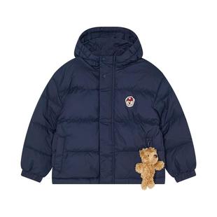 NOISY TEDDY 25年冬季新款可爱立体熊舒适保暖儿童连帽羽绒服百搭