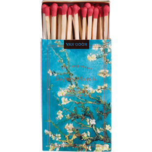 艺术火柴高档香薰长杆洋火火柴礼盒一次性安全梵高火柴7.5厘米