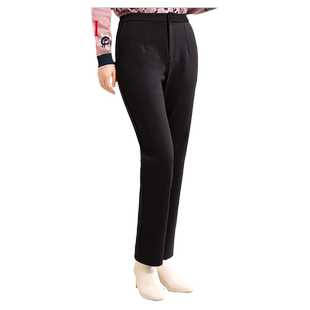 葵牌春秋妈妈弹力高腰直筒中老年女裤宽松商务通勤休闲长裤