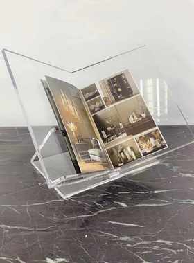 现代亚克力书架创意杂志架书托课本绘本桌面图册陈列架书房饰品