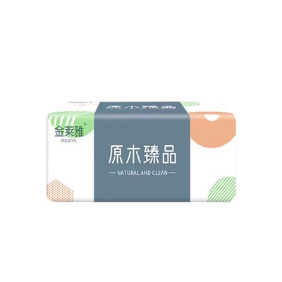 金莱雅4层加厚抽纸原生木面巾纸