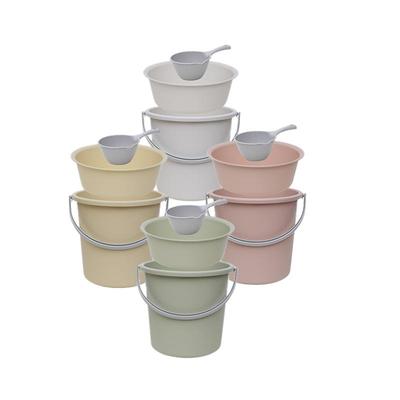 加厚手提塑料水桶桶脸盆水勺套装