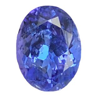 福双临TS1天然坦桑石裸石戒面矿区直供18k金镶嵌戒指吊坠精品女