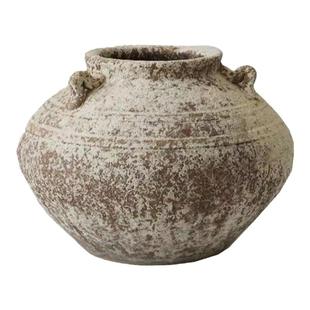 侘寂风民宿陶罐复古花瓶粗陶摆件客厅插花干花器仿古花盆家居装饰