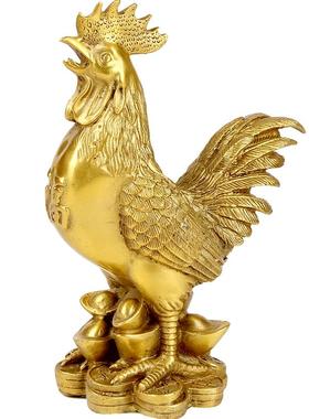 鼎风阁全家福招财铜公鸡元宝