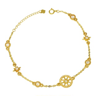 正品通体18k金点钻星芒手链轻奢小众高颜值送老婆礼物【QL07463】