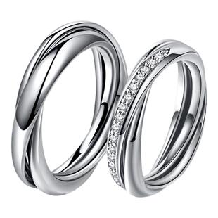 Fanci范琦【莫比乌斯系列】三生三世情侣戒指S925银闭口对戒