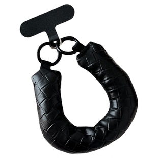 轻奢高档皮质C腕带手机挂绳菱格皮纹充棉手腕绳包包相机钥匙扣手提手绳短款便携腕绳新款皮绳时尚防丢垫片壳