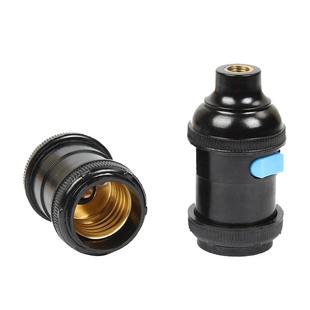 管接带开关灯头E27螺口机床工作灯头全铜悬吊灯头