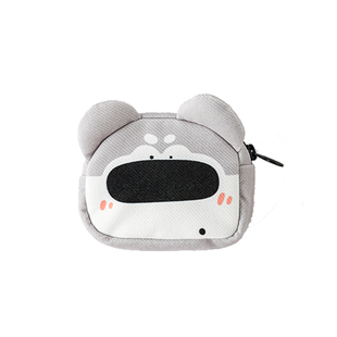 尼睿x吃盐的鱼 新款可爱狗子收纳小包小众休闲耳机包百搭零钱包女