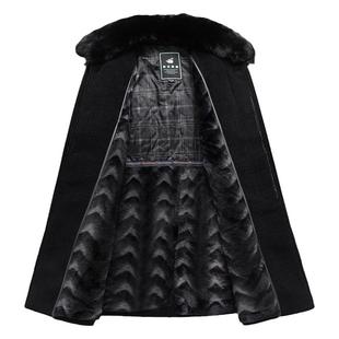 中老年男装加绒加厚毛呢大衣冬季中年爸爸冬装长款雪尼尔风衣外套