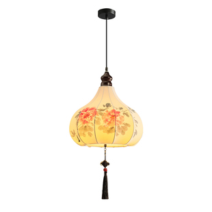 中式餐吊灯复古餐厅饭馆茶楼中国风火锅店手绘灯笼宋氏美学灯饰