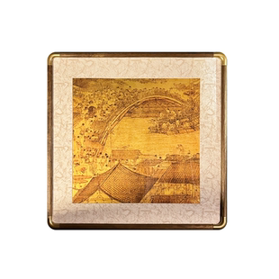 清明上河图金箔装饰画办公桌摆件客厅玄关办公室背景墙挂画可定制