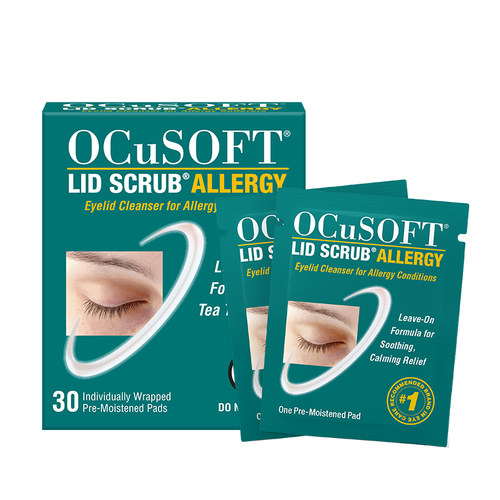 【眼睛过敏】OCuSOFT艾乐敏眼部清洁湿巾 眼睑眼皮发痒抗过敏防护