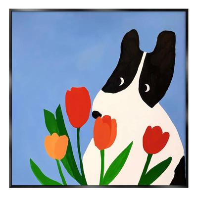 免打孔可爱狗狗装饰画