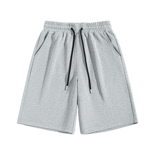 班尼路男生纯棉短裤夏季新款灰色宽松休闲裤运动透气男款五分裤A